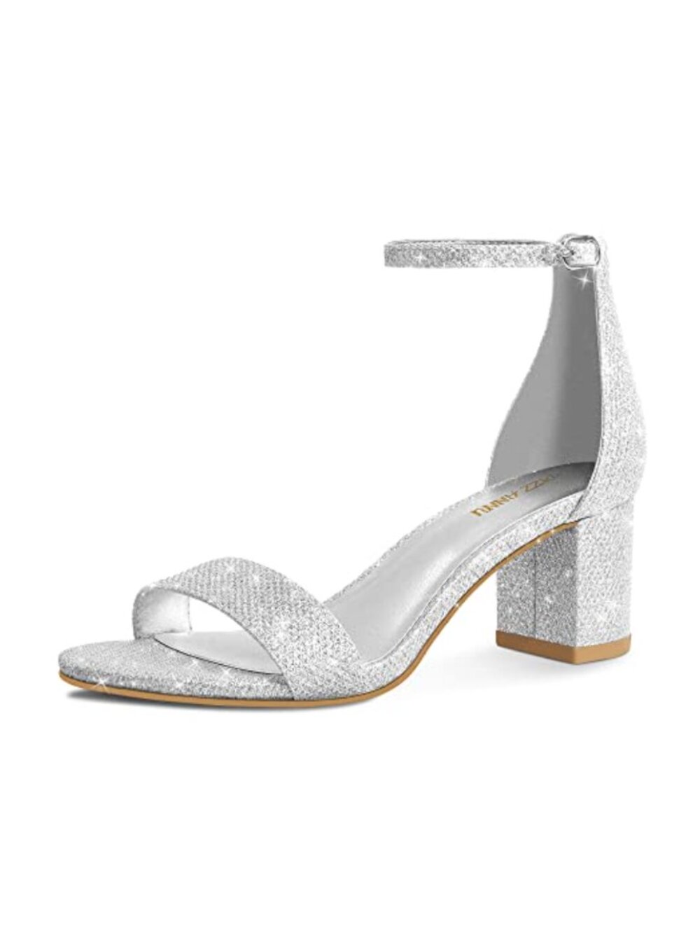 Women's Low Block Chunky Heel Sandals Open Toe Ankle Strap Buckle Heels